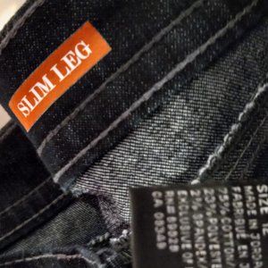 Style & Co Women's Slim Leg Zip-up Jeans Black Size 12
